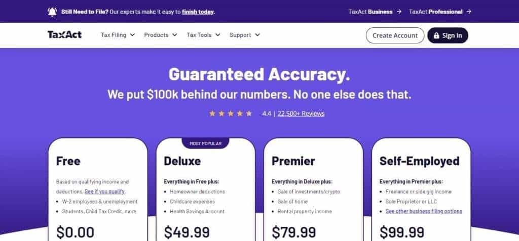 TaxAct  Crypto Tax Software