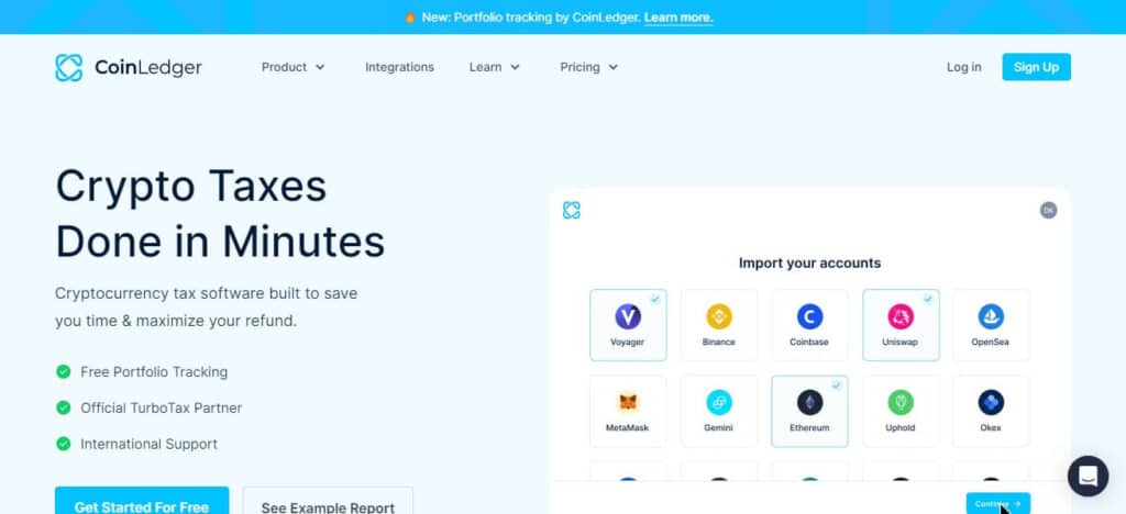 CoinLedger  Crypto Tax Software