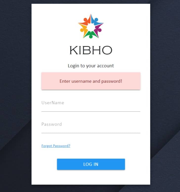 Kibho Login 