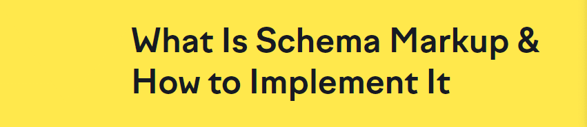 Use Schema Markup