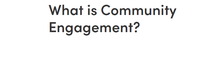 Engage in Community Building