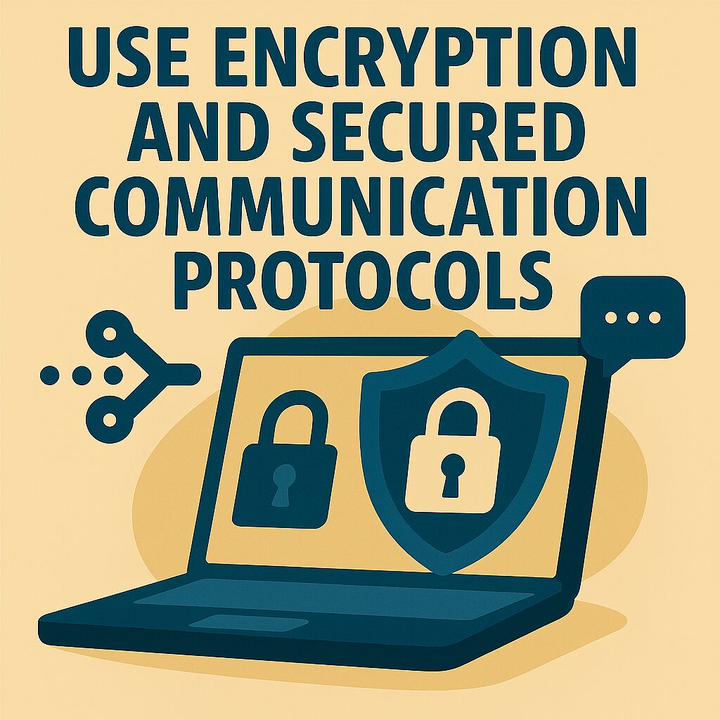 Use encryption and Secured Communication Protocols