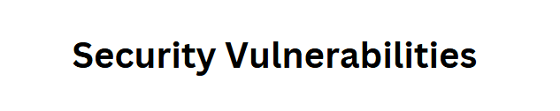 Security Vulnerabilities